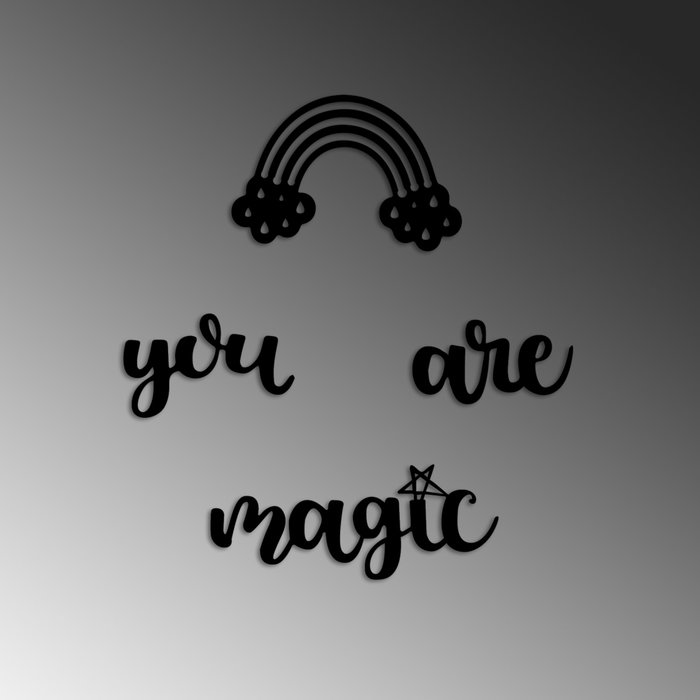 Wallity You're Magic Escultura de Pared de Metal Negra Wallity You're Magic Escultura de Pared de Metal Negra